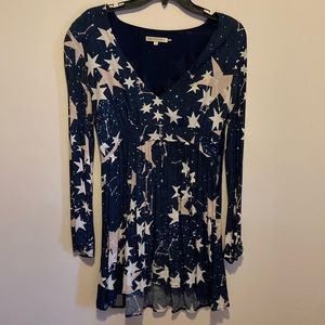 Urban Outfitters Women’s Retro Short Sleeve Star Printed Dress Size Small